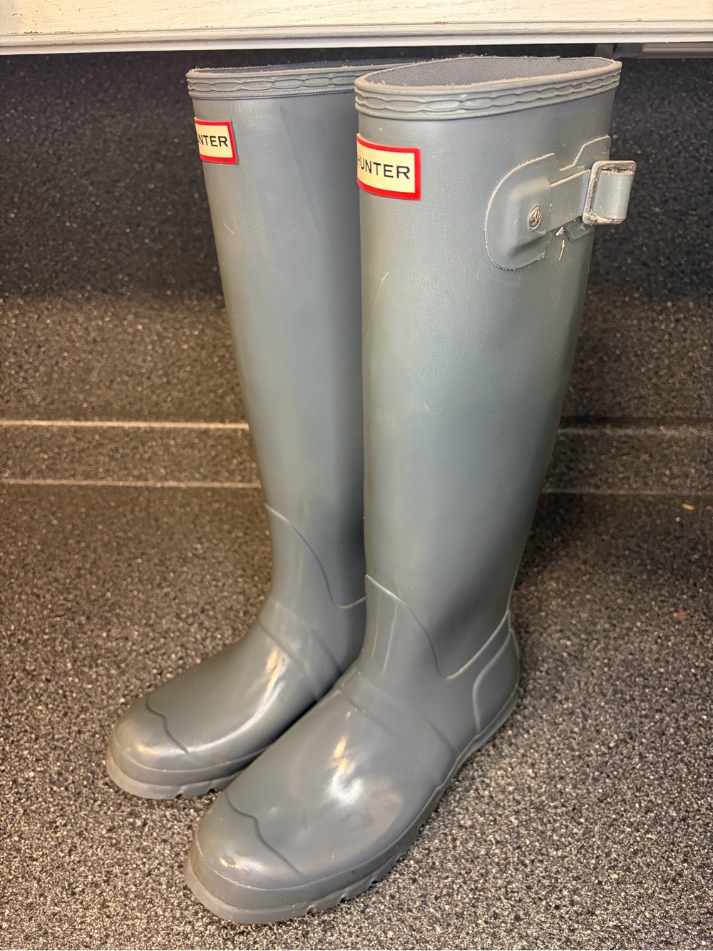 Hunter Tall Gloss Rain Boots - Slate